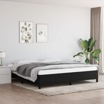 Vidaxl cadre de lit noir 200x200 cm tissu