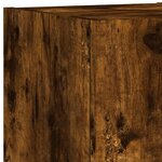 vidaXL Meuble TV muraux 3 Pièces avec lumières LED chêne fumé