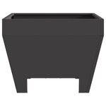 Foyer carré vidaXL Noir 50x50x30 cm en acier