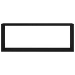 vidaXL Étagères murales avec étagère 6 Pièces Chêne noir 60 x 15 x 23 cm