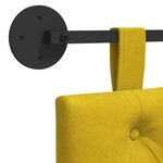 vidaXL Tête de lit suspendue Jaune Velours