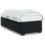 vidaXL Cadre de lit sans matelas noir 80x200 cm velours