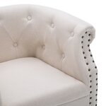 vidaXL Fauteuil Lin clair Tissu