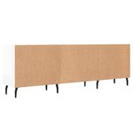 vidaXL Meuble TV blanc brillant 150x30x50 cm bois d'ingénierie