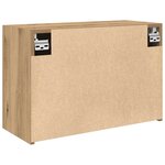 vidaXL Armoire murale de bain chêne artisanal bois d'ingénierie