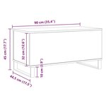 vidaXL Table basse chêne artisanal 90x44 5x45 cm bois d'ingénierie