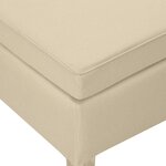 vidaXL Tabouret avec pieds en bois Crème Tissu