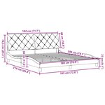 vidaXL Cadre de lit sans matelas noir 180x200 cm tissu