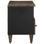vidaXL Meuble TV noir 100x33x46 cm bois massif de manguier