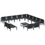 vidaXL Ensemble de canapé de jardin 14 Pièces Anthracite Acier