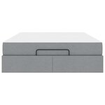 vidaXL Cadre de lit avec matelas Gris clair 140 x 200 cm tissu