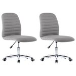 vidaXL Chaises à manger lot de 2 gris clair tissu