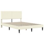 vidaXL Cadre de lit Crème 120 x 200 cm Tissu en velours côtelé