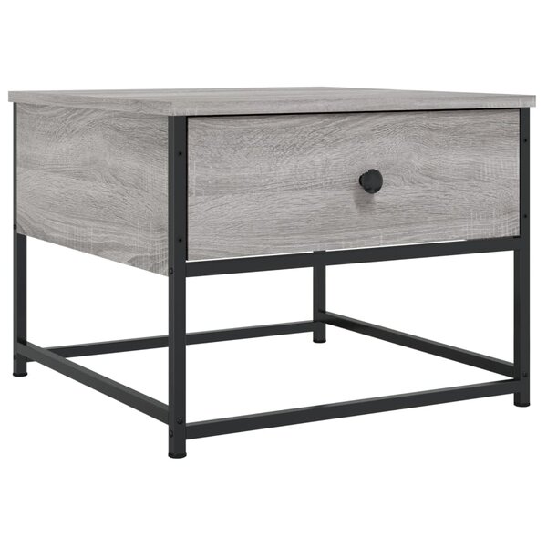 vidaXL Table basse sonoma gris 51x51x40 cm bois d'ingénierie