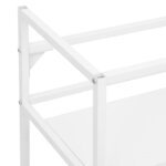 vidaXL Cadre de lavabo de salle de bain Blanc 40x38x83 cm Fer