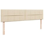 VidaXL Cadre de lit ottoman avec matelas crème 180x200 cm tissu