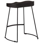 vidaXL Tabourets de bar lot de 2 noir 46x38x52 cm bois manguier massif