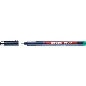 Feutre fin de précision 1800 vert (0.1) 0 25 mm x 10 EDDING