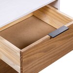 vidaXL Bibliothèque New York blanc et naturel bois de pin massif