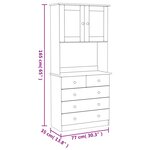 vidaXL Buffet ALTA 77x35x165 cm bois massif de pin