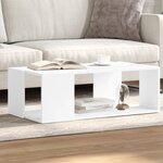 vidaXL Table basse blanc 89 5x48x30 cm bois d’ingénierie