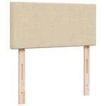 vidaXL Sommier à lattes de lit et matelas Crème 90x190 cm Tissu