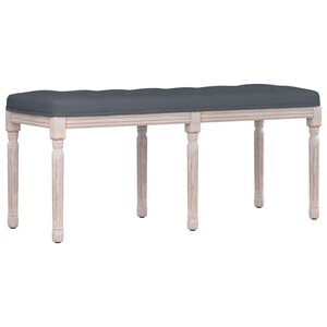 Banc banquette 110 x 40 x 49 cm velours gris foncé 02_0010662