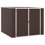 vidaXL Abri de jardin Marrron 195x198x159 cm Acier galvanisé