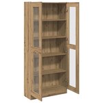 vidaXL Buffet haut chêne artisanal 82 5x30 5x185 cm bois d'ingénierie