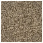 vidaXL Tapis de surface Naturel et noir 120 x 120 cm Jute