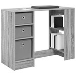 vidaXL Bureau Gris Sonoma 100 x 40 x 75 cm Bois d'ingénierie