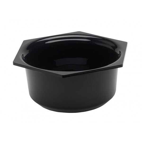 Saladier rond hexagonal 1500ml plexiglas noir - l2g -  - plexiglas180 180x85mm