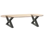 vidaXL Pieds de table basse 2 pièces Anthracite 50 x (30-31 3) cm Acier