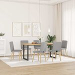 vidaXL Chaises à manger lot de 6 gris nuage tissu