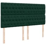 vidaXL Sommier à lattes de lit et matelas Vert foncé 200x200cm Velours