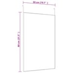 vidaXL Miroir de porte Doré 50x80 cm Verre et aluminium