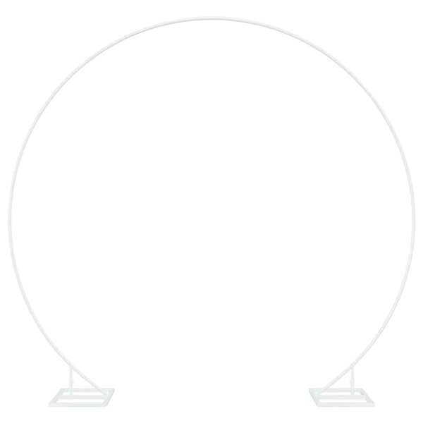vidaXL Arche de mariage Blanc 220 x 45 x 200 cm Acier