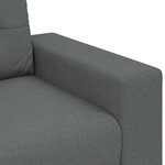 vidaXL Ensemble de Canapés avec coussin avec oreiller 3 Pièces Gris tissu
