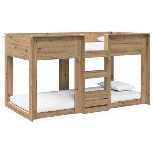 vidaXL Lit Superposé pour Enfants Chêne artisanal 80 x 200 cm