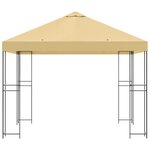 vidaXL Pavillon 3 x 3 m Crème Polyester et Acier 190 gsm