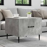 vidaXL Table basse Gris béton 49 x 50 x 40 cm Bois d'ingénierie