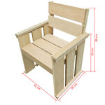 vidaXL Ensemble à manger d'extérieur 4 Pièces Bois de pin imprégné