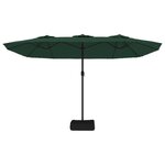vidaXL Parasol à double tête vert 449x245 cm