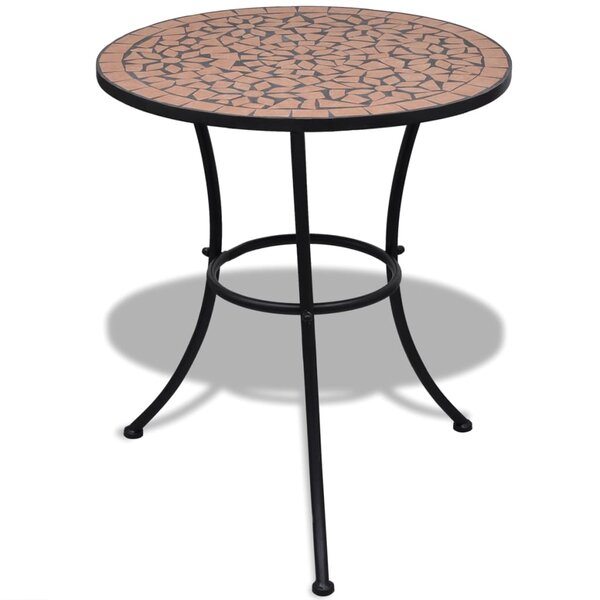 vidaXL Table de bistro Terre cuite 60 cm Mosaïque