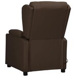 vidaXL Fauteuil de massage électrique Marron Similicuir