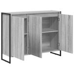 vidaXL Meuble d'appoint Gris Sonoma 96 5 x 30 x 75 cm