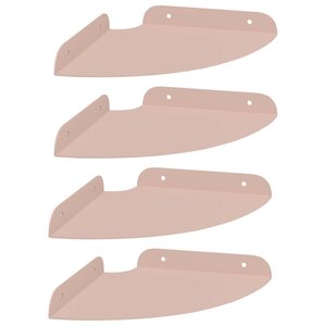 vidaXL Étagère flottante avec étagère 4 Pièces Rose 18 x 18 x 2 cm