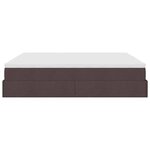 VidaXL Cadre de lit ottoman avec matelas marron foncé 180x200 cm tissu
