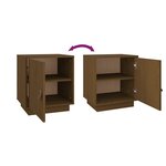 vidaXL Tables de chevet 2Pièces Marron miel 40x34x45cm Bois de pin massif