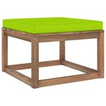 vidaXL Salon palette de jardin 7 Pièces et coussins Bois de pin imprégné